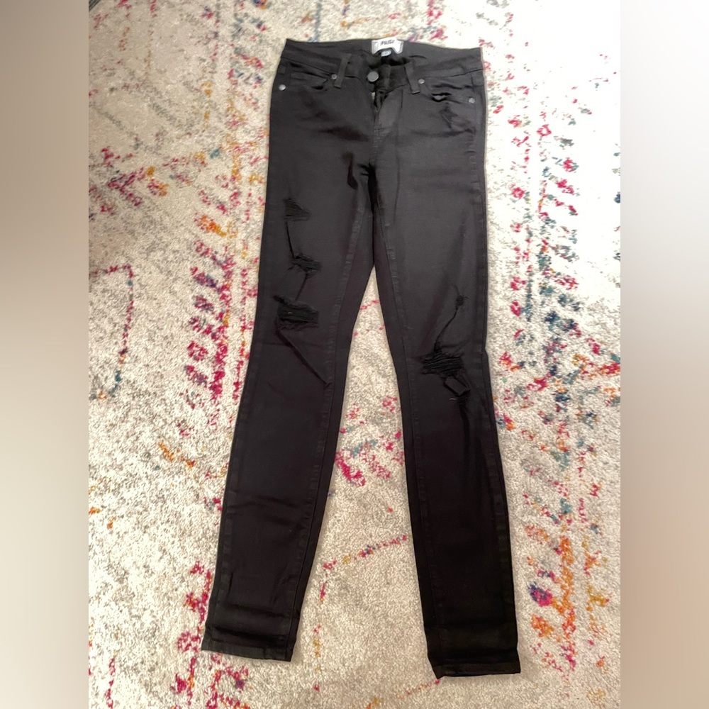 Paige Vertugo Ultra Skinny Black ripped jeans